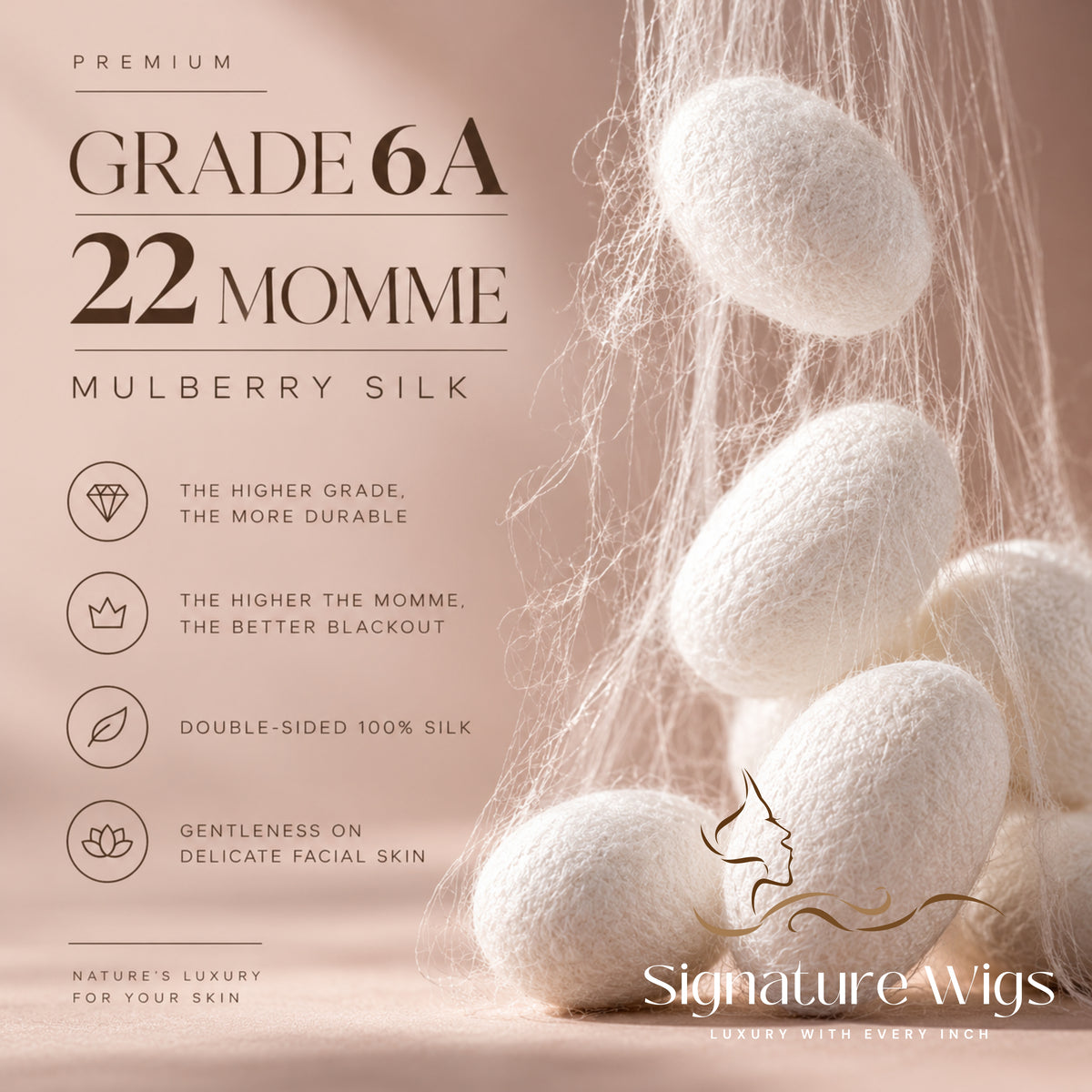 Pure Silk Scrunchie (2 per pack)