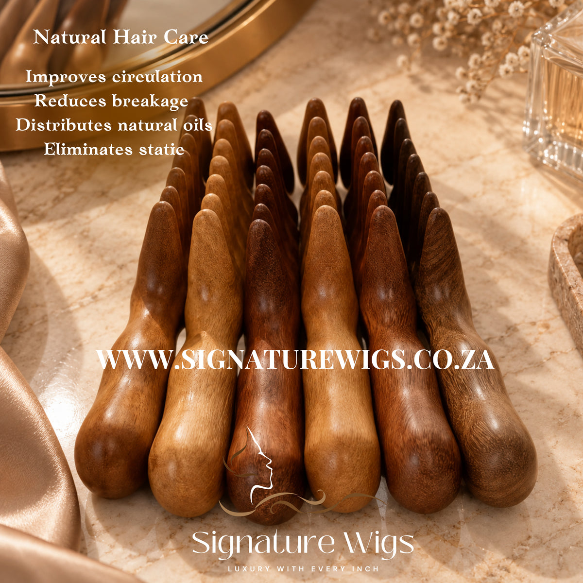 Organic Wooden Hair Care Set - Ancient Head Reflexology