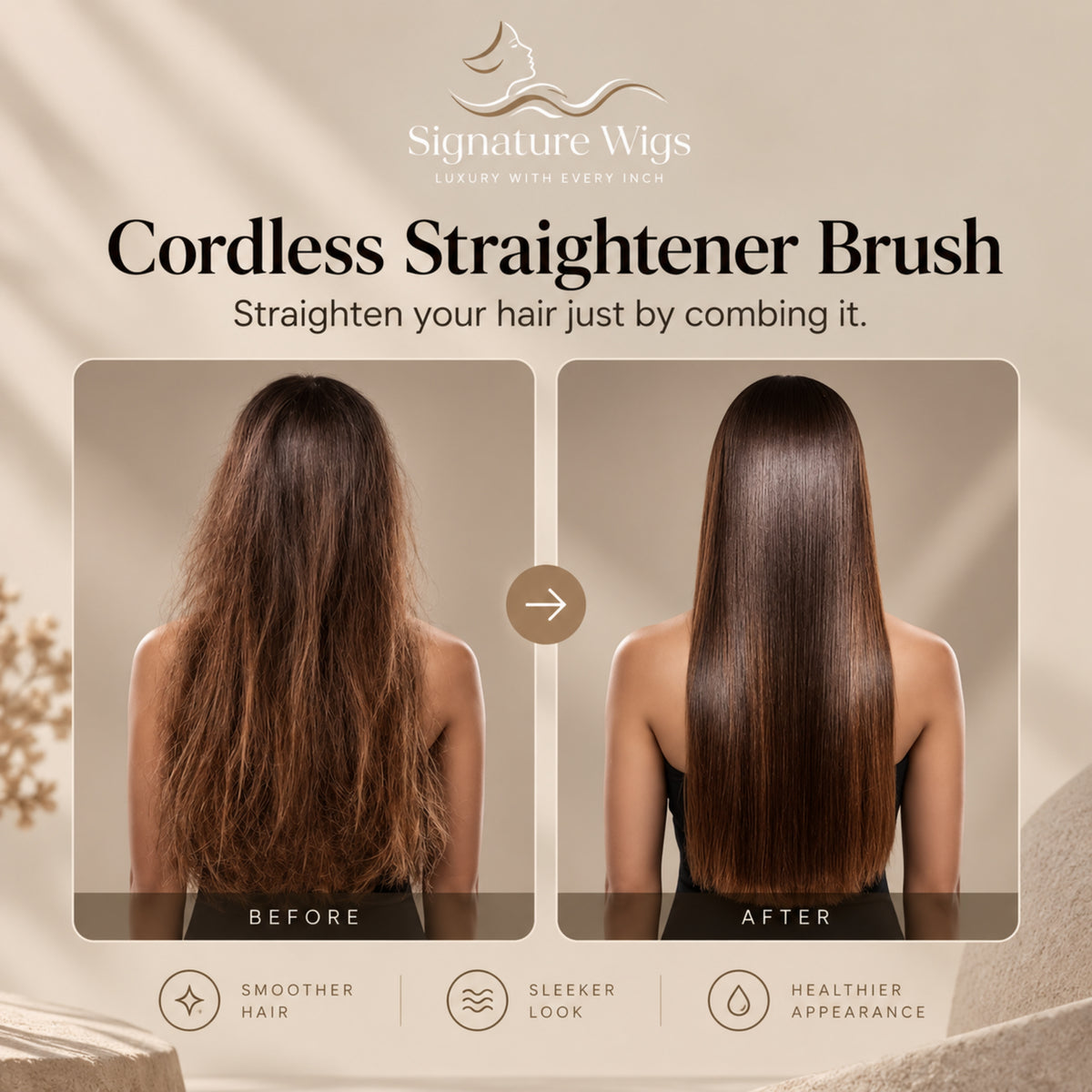 Original Picnen Cordless Hair Straightener Brush