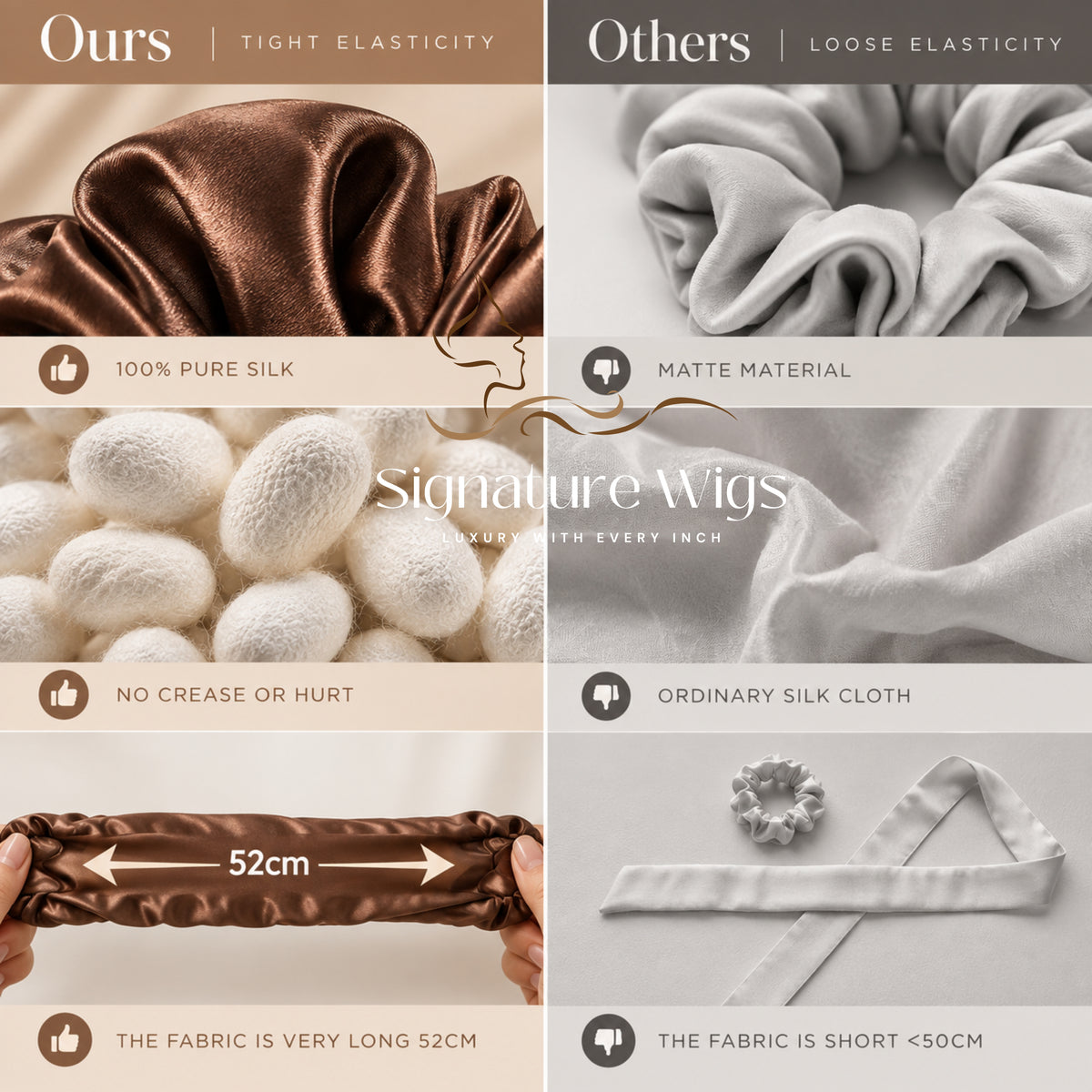 Pure Silk Scrunchie (2 per pack)