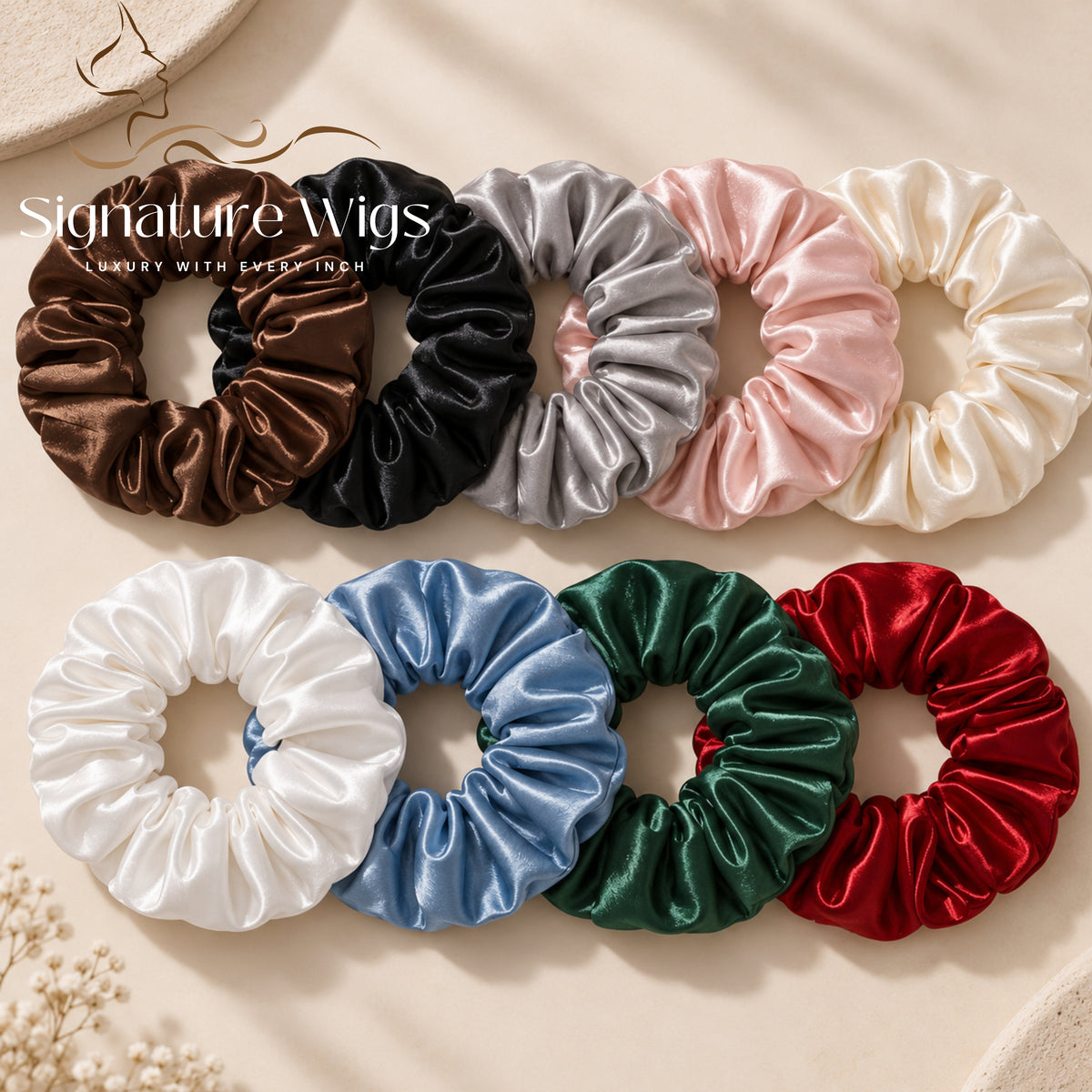 Pure Silk Scrunchie (2 per pack)