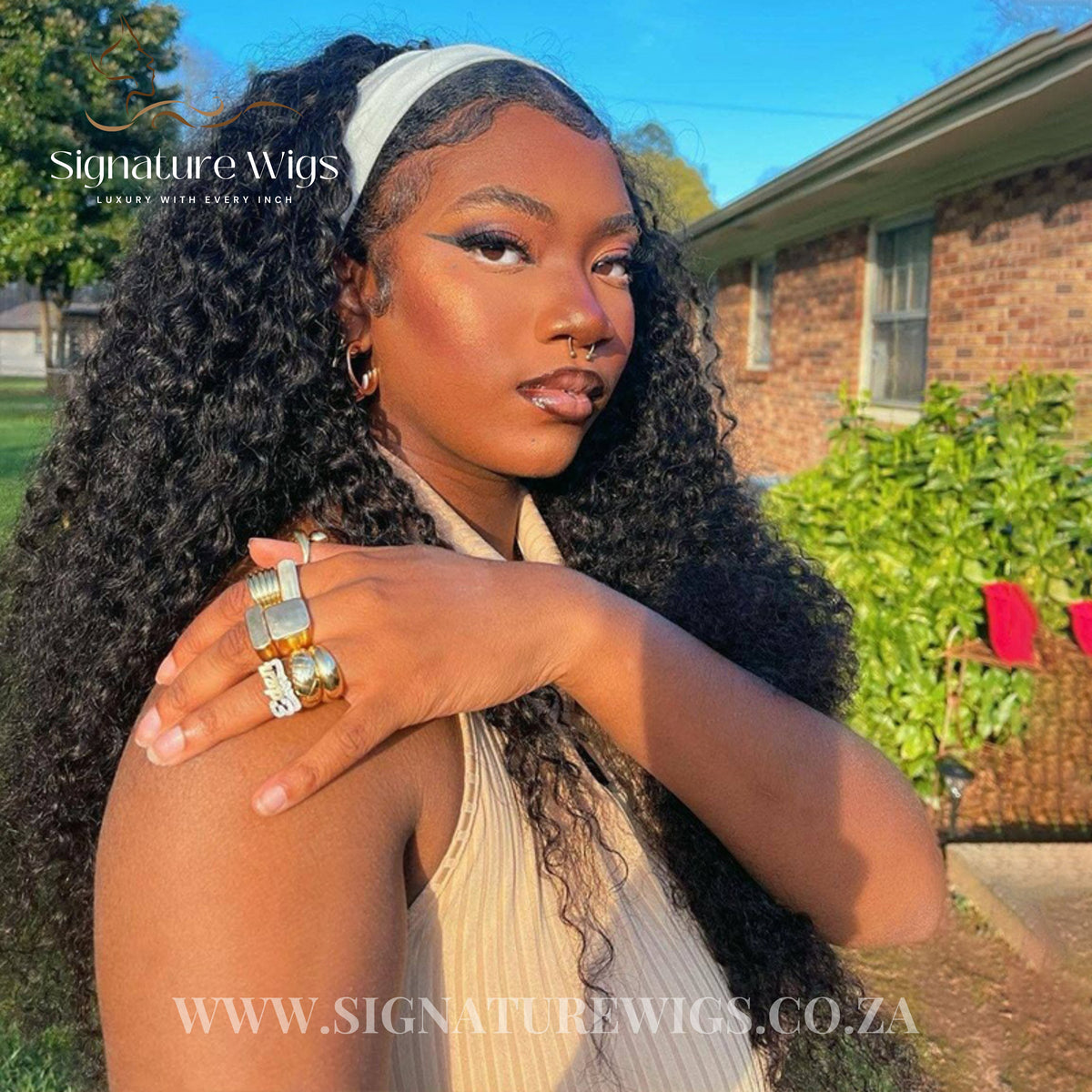 The Naturals - Authentic Raw Burmese Tight Curls Headband Wig Glueless No Lace